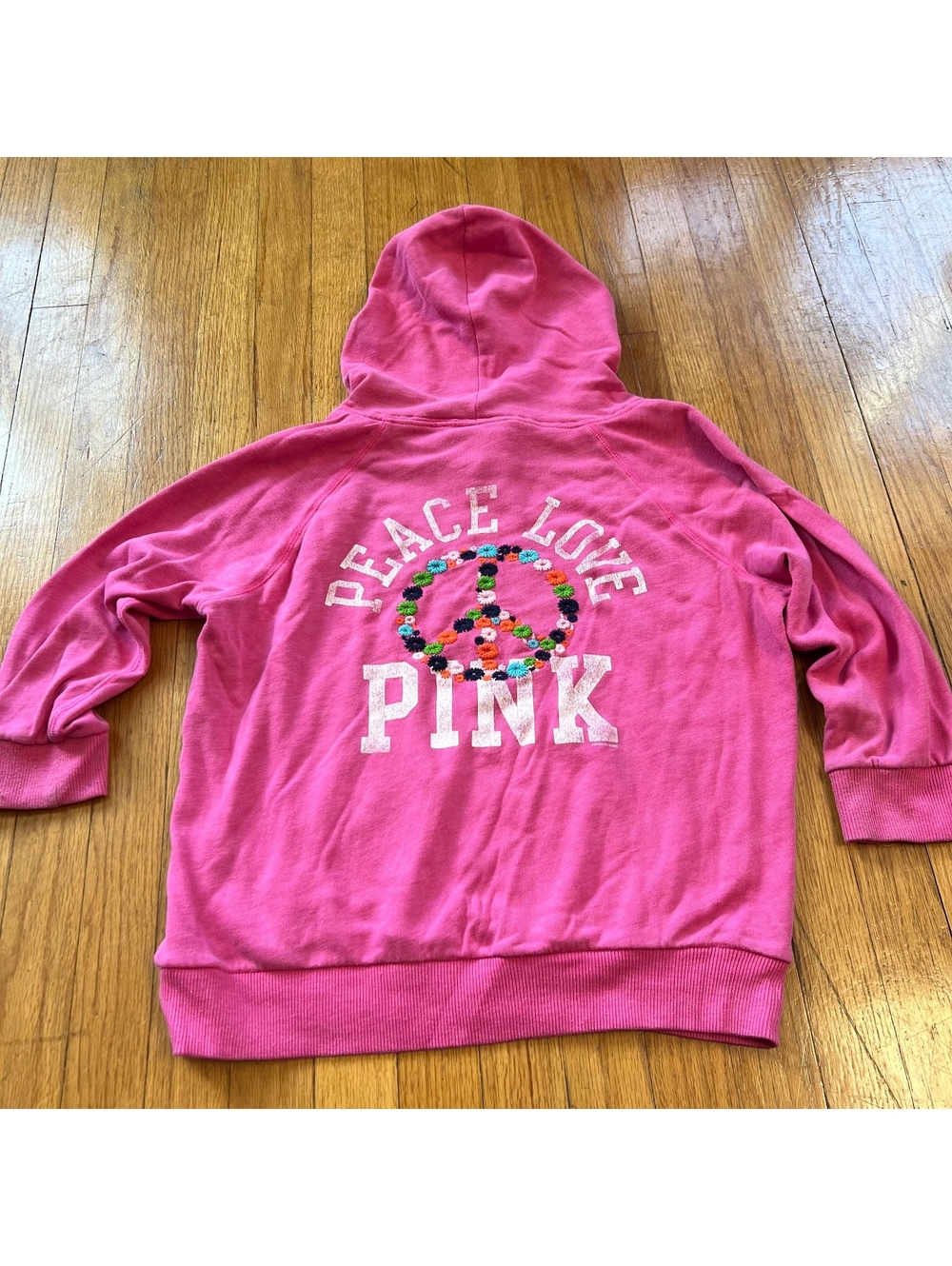Y2K VS PINK peace sign hoodie